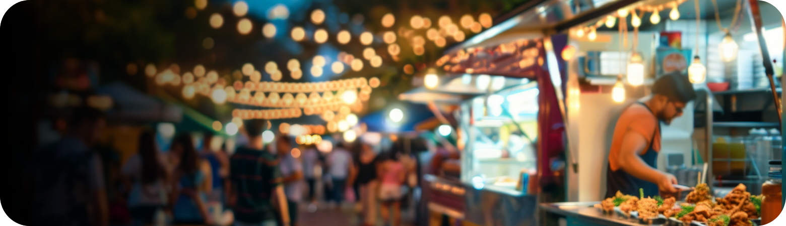 People ordering at a food truck